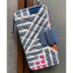 Vera Bradley RFID Smartphone ID CardWallet Wristlet Colorful Geo Medallions NWT